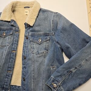 Ladies True Craft Large Denim Sherpa Lined Jacket